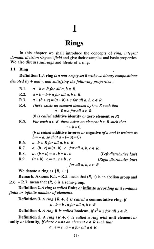 Abstract Algebra: Ring Theory for B.A. & B.Sc. Mathematics Students – Complete Guide