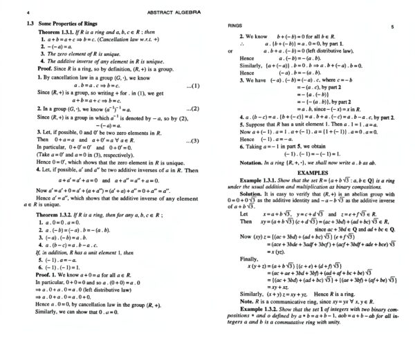 Abstract Algebra: Ring Theory for B.A. & B.Sc. Mathematics Students – Complete Guide
